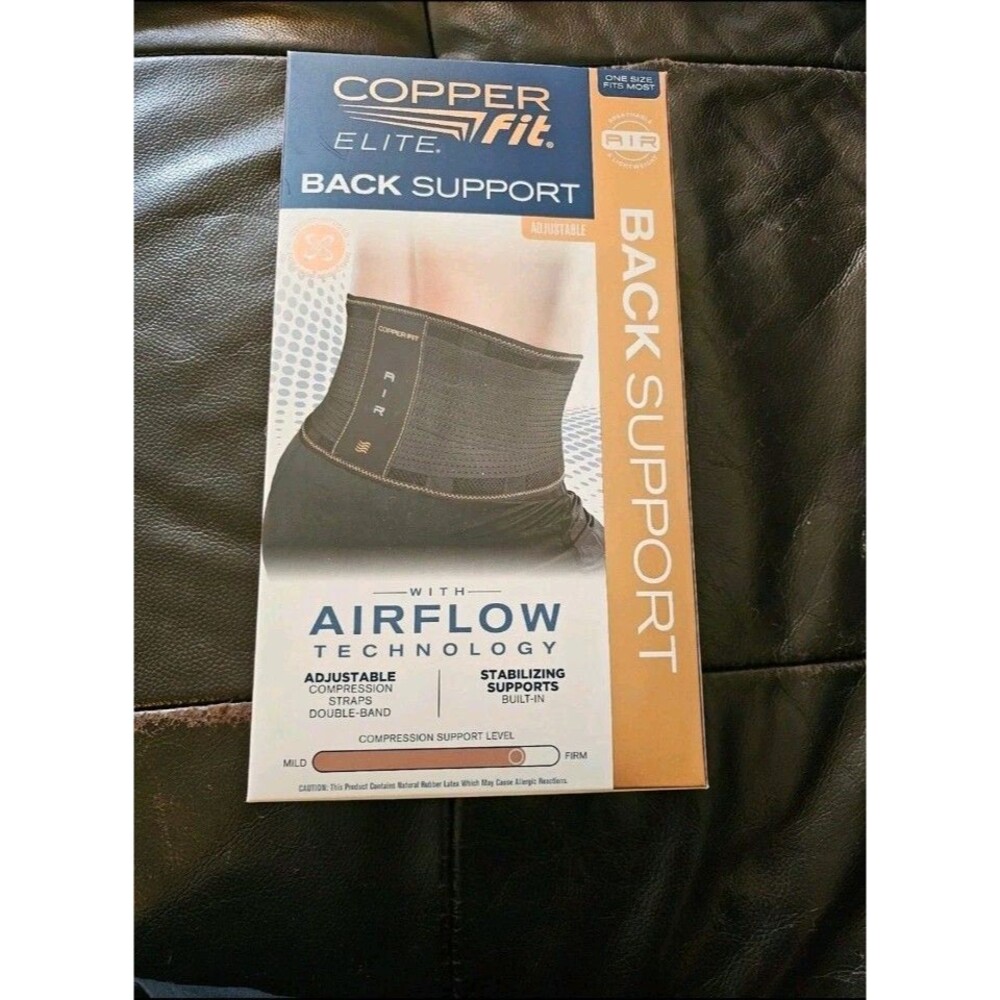 Copper Fit back support brace w/ airflow technology